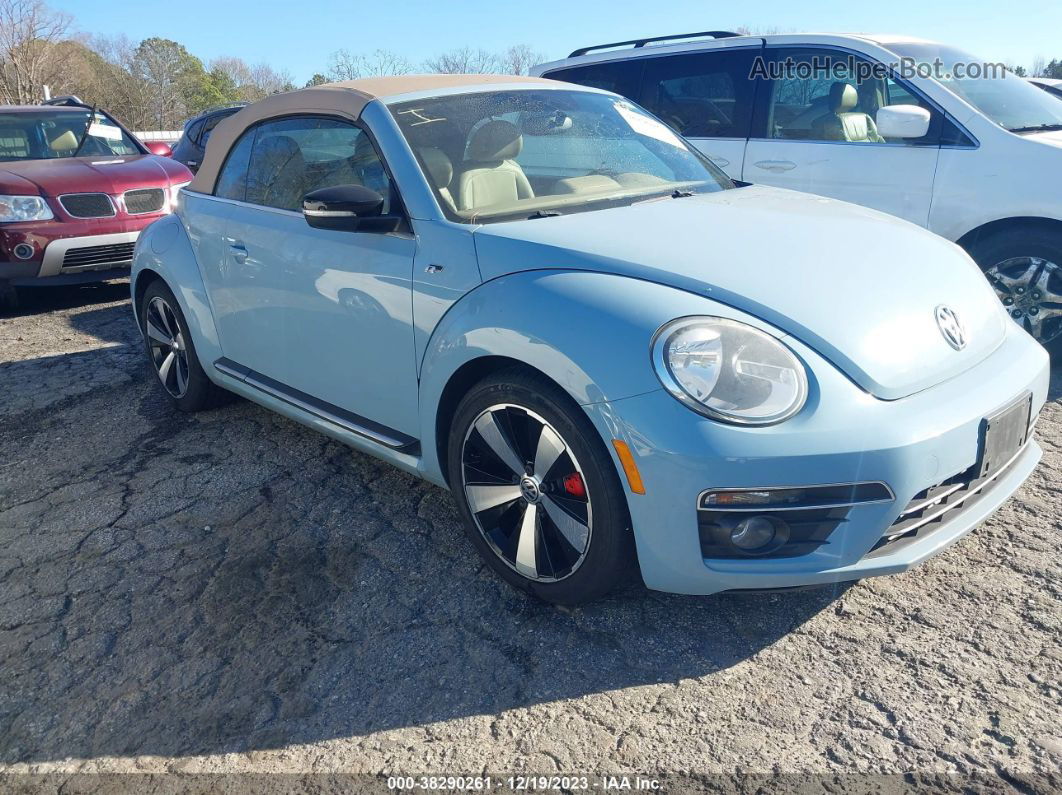 2014 Volkswagen Beetle 2.0t R-line Light Blue vin: 3VW7T7AT6EM808667