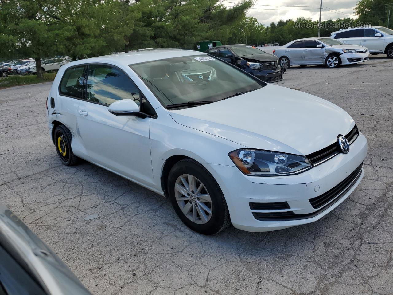 2015 Volkswagen Golf  White vin: 3VW817AU1FM031366