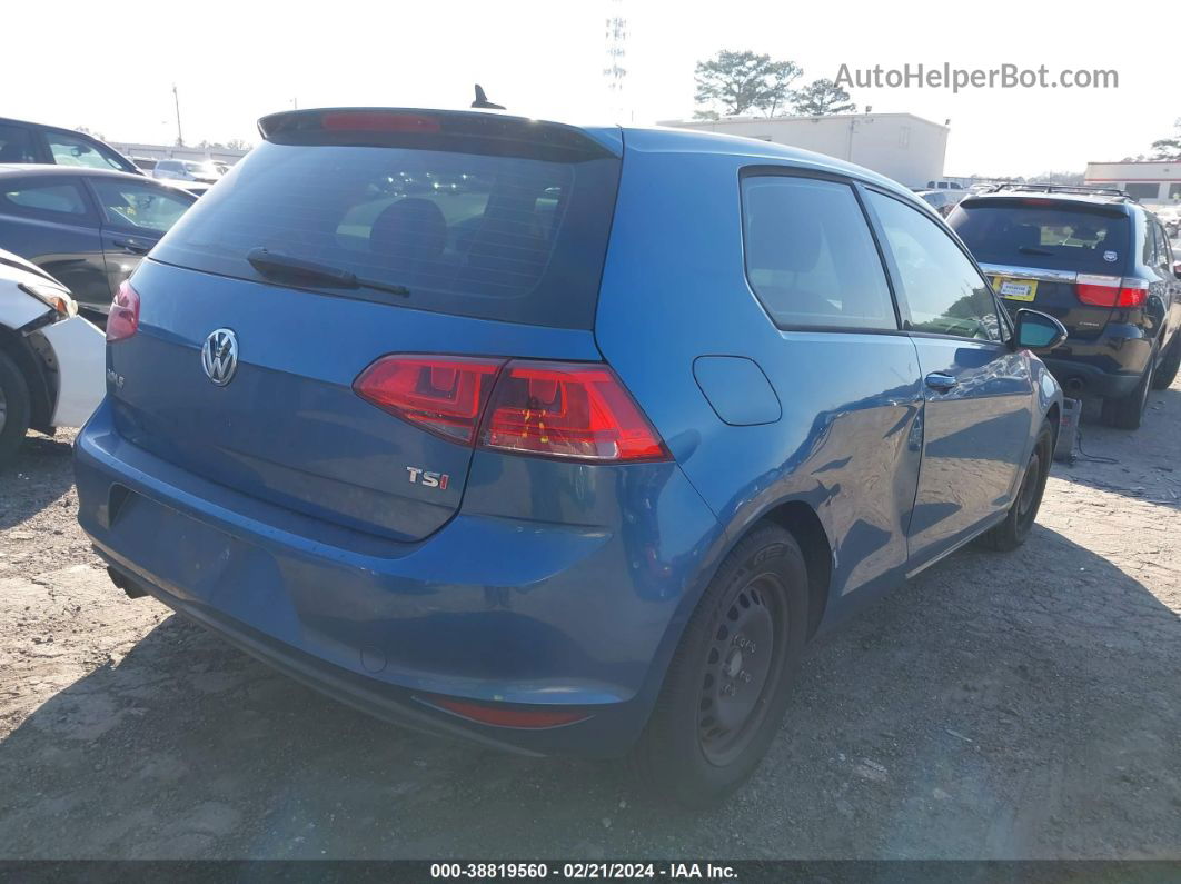 2015 Volkswagen Golf Launch Edition 2-door Blue vin: 3VW817AU2FM023700