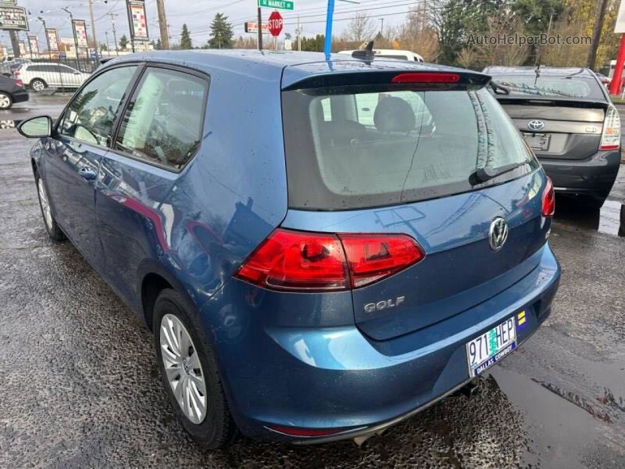 2015 Volkswagen Golf Синий vin: 3VW817AU3FM011586