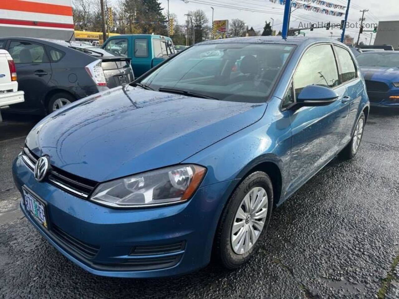 2015 Volkswagen Golf Синий vin: 3VW817AU3FM011586