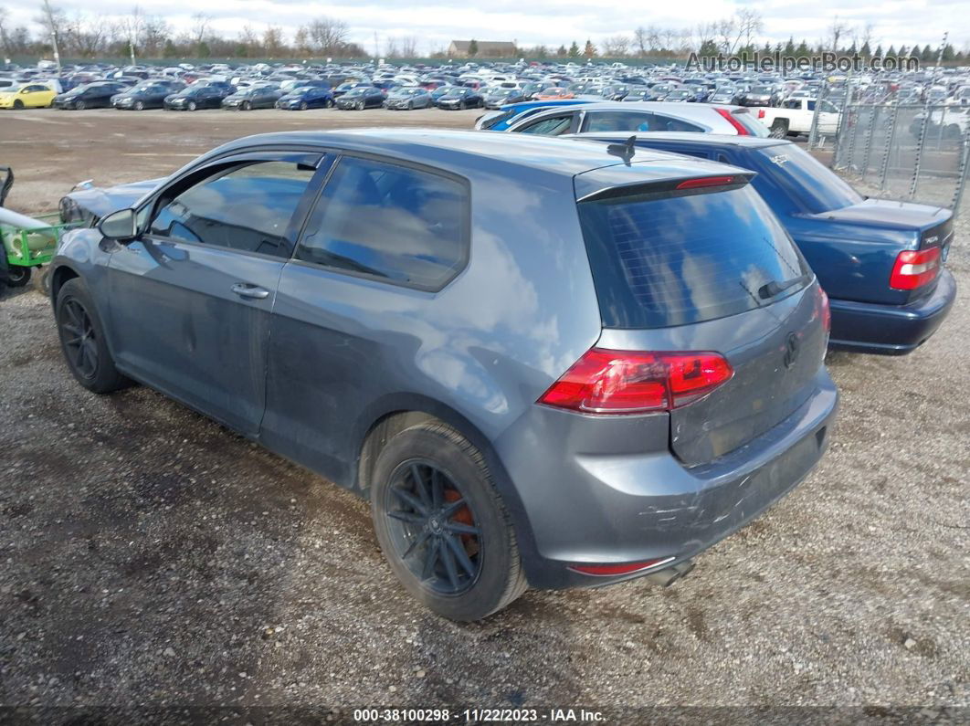 2015 Volkswagen Golf Tsi S 2-door Gray vin: 3VW817AU3FM030462