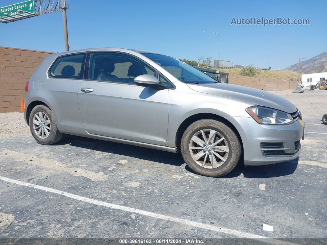 2015 Volkswagen Golf Tsi S 2-door Silver vin: 3VW917AUXFM101435