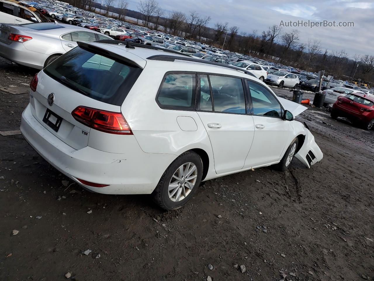 2015 Volkswagen Golf Sportwagen S White vin: 3VWA17AU4FM510298