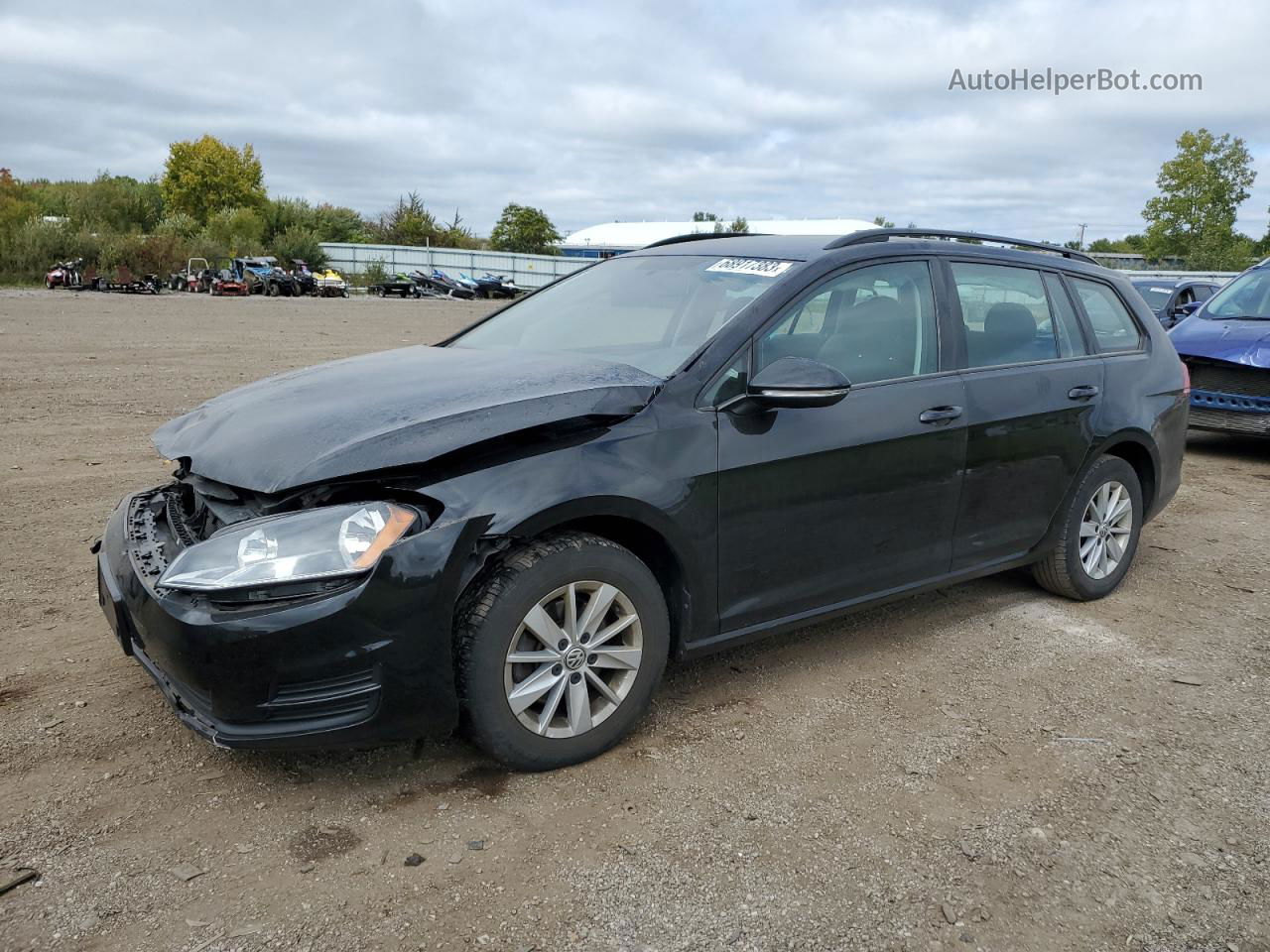 2016 Volkswagen Golf Sportwagen S Black vin: 3VWA17AU5GM520579