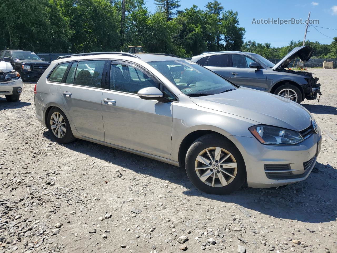 2017 Volkswagen Golf Sportwagen S Gray vin: 3VWA17AU7HM503896