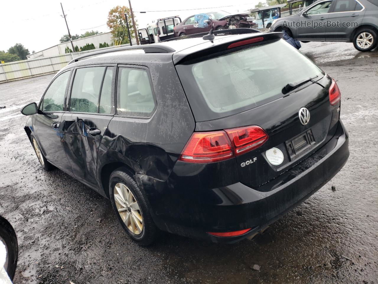 2017 Volkswagen Golf Sportwagen S Black vin: 3VWA17AU7HM536252