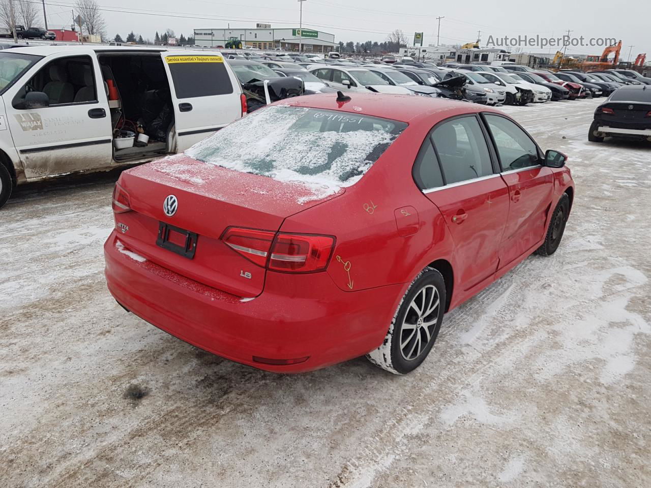 2015 Volkswagen Jetta Se Red vin: 3VWB07AJ0FM232545