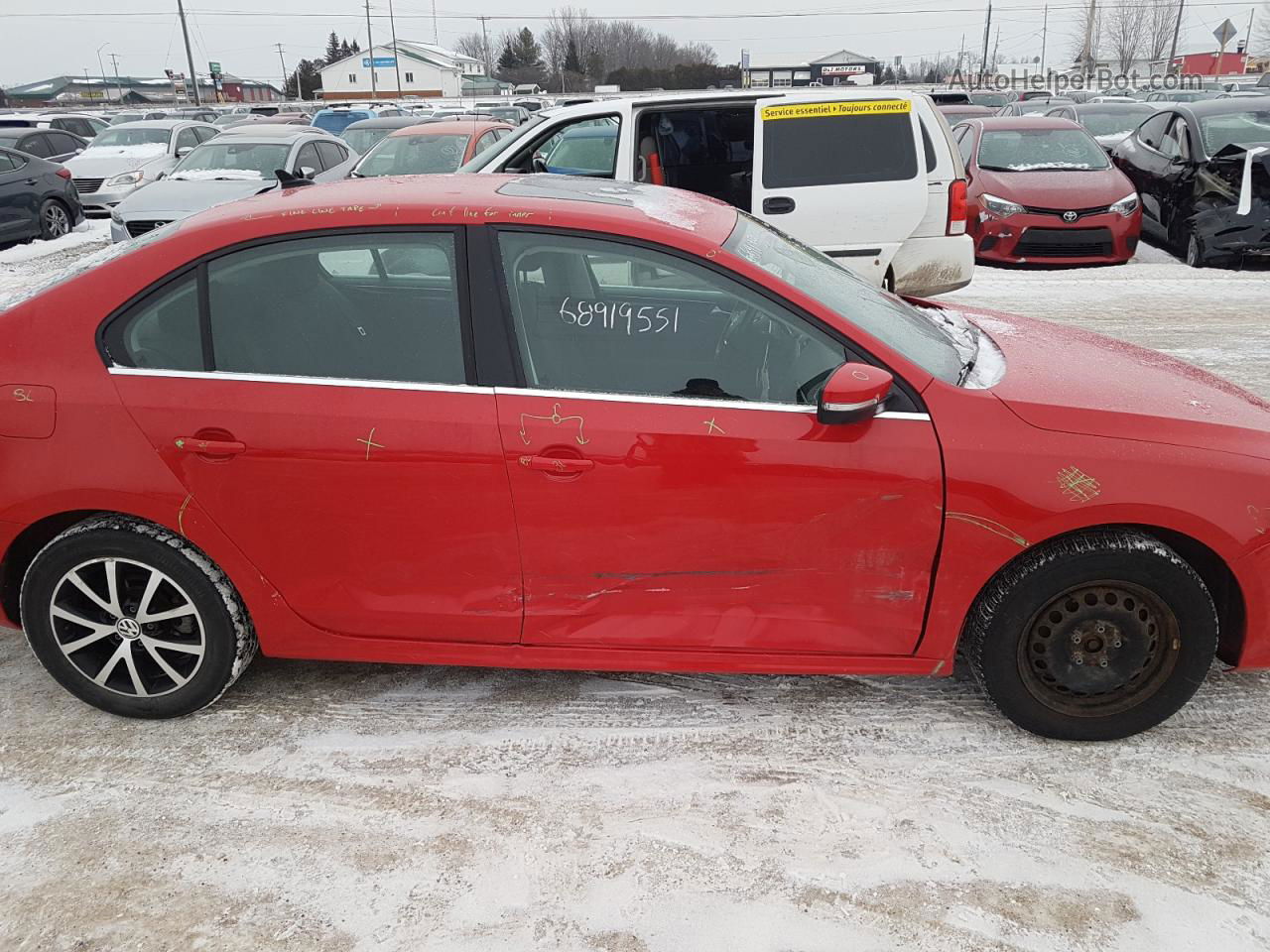 2015 Volkswagen Jetta Se Red vin: 3VWB07AJ0FM232545