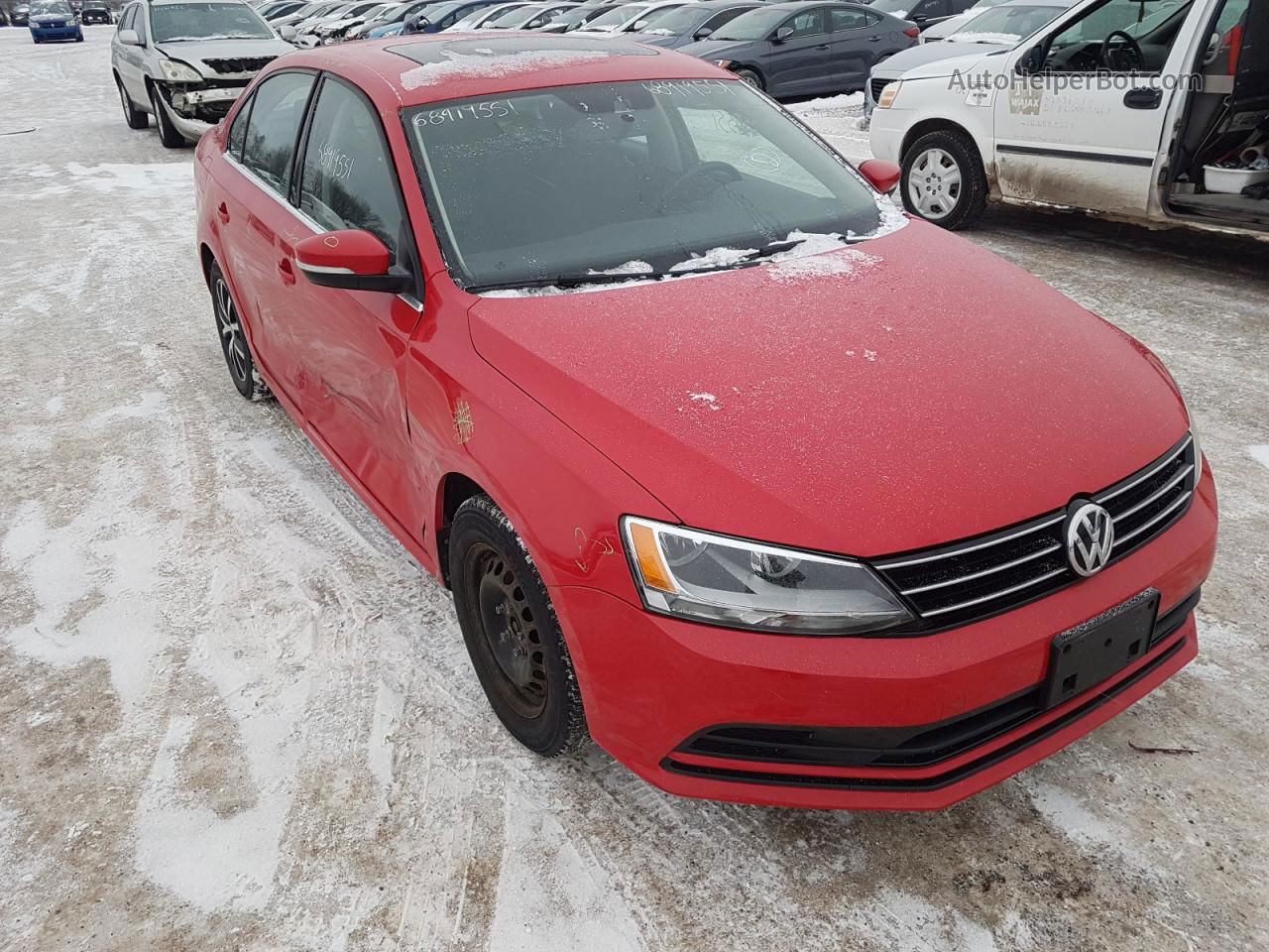 2015 Volkswagen Jetta Se Red vin: 3VWB07AJ0FM232545