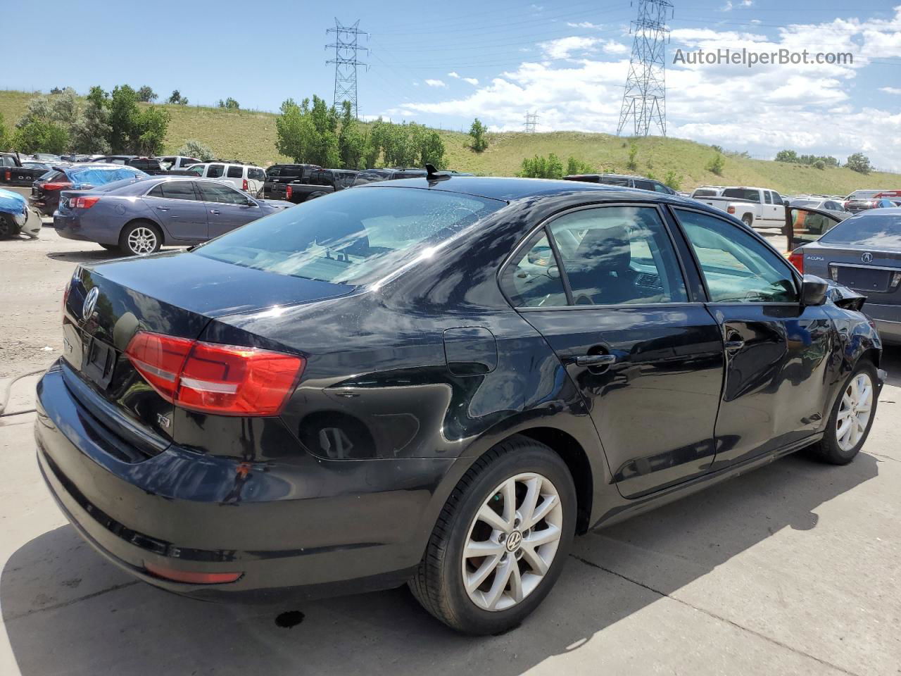 2015 Volkswagen Jetta Se Black vin: 3VWB07AJ4FM219748