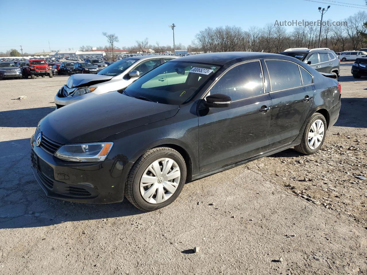 2014 Volkswagen Jetta Se Black vin: 3VWB07AJ9EM440843