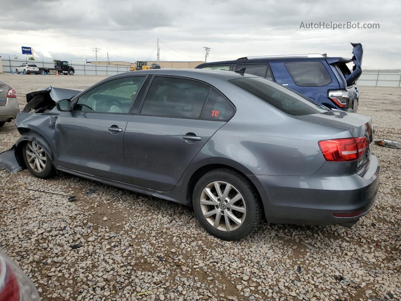 2015 Volkswagen Jetta Se Gray vin: 3VWB07AJ9FM336404