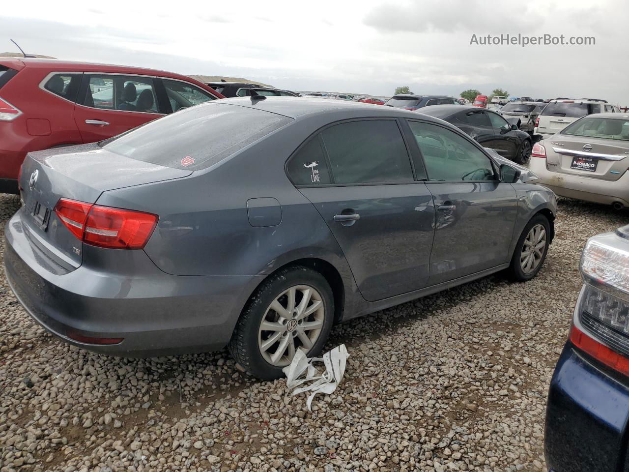 2015 Volkswagen Jetta Se Gray vin: 3VWB07AJ9FM336404