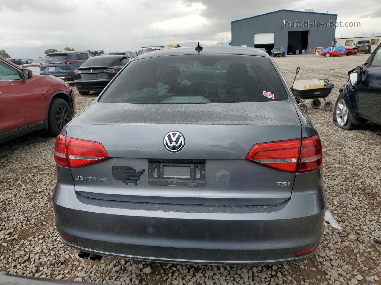 2015 Volkswagen Jetta Se Gray vin: 3VWB07AJ9FM336404