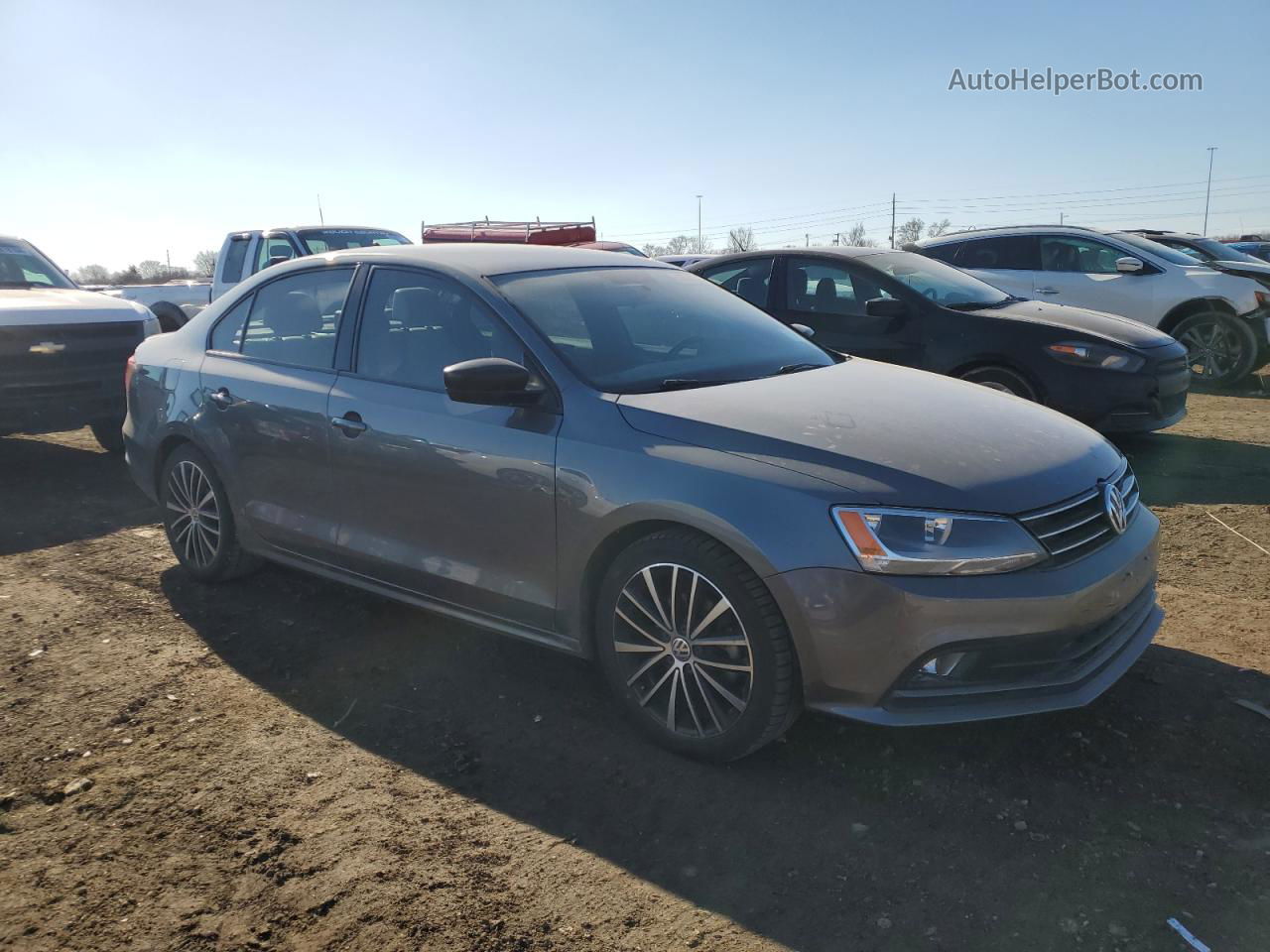 2016 Volkswagen Jetta Sport Угольный vin: 3VWB17AJ0GM272753