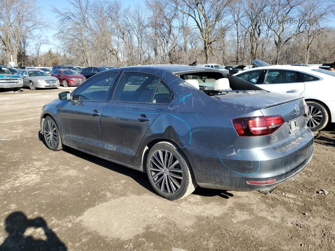 2016 Volkswagen Jetta Sport Charcoal vin: 3VWB17AJ0GM272753