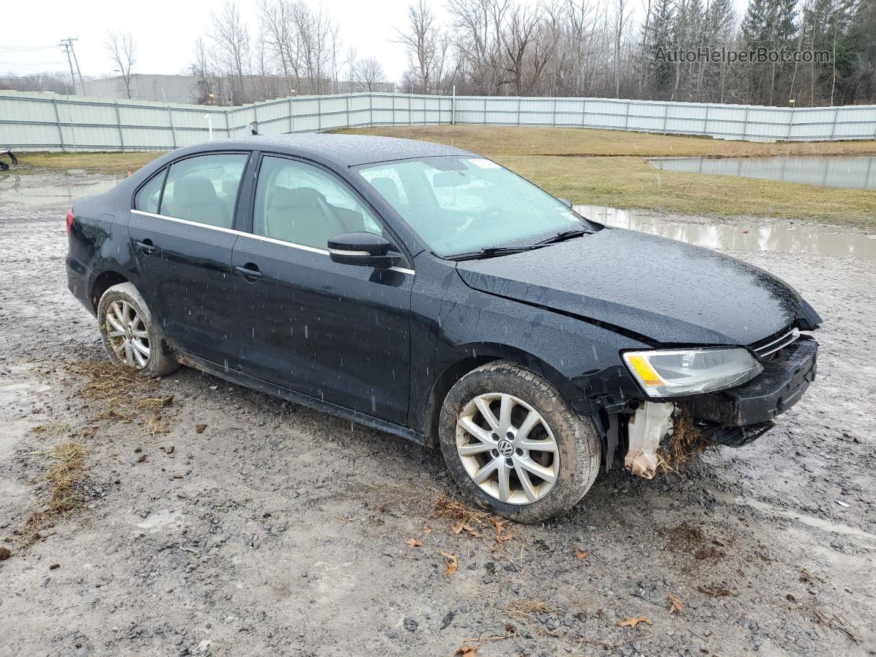 2014 Volkswagen Jetta Se Black vin: 3VWB17AJ1EM363141