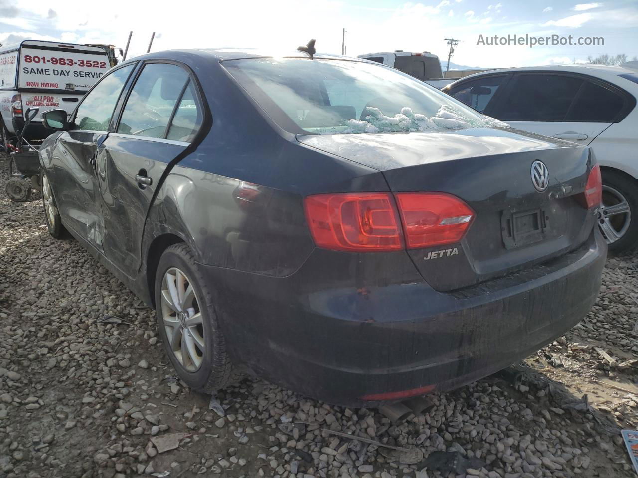 2014 Volkswagen Jetta Se Black vin: 3VWB17AJ1EM444334