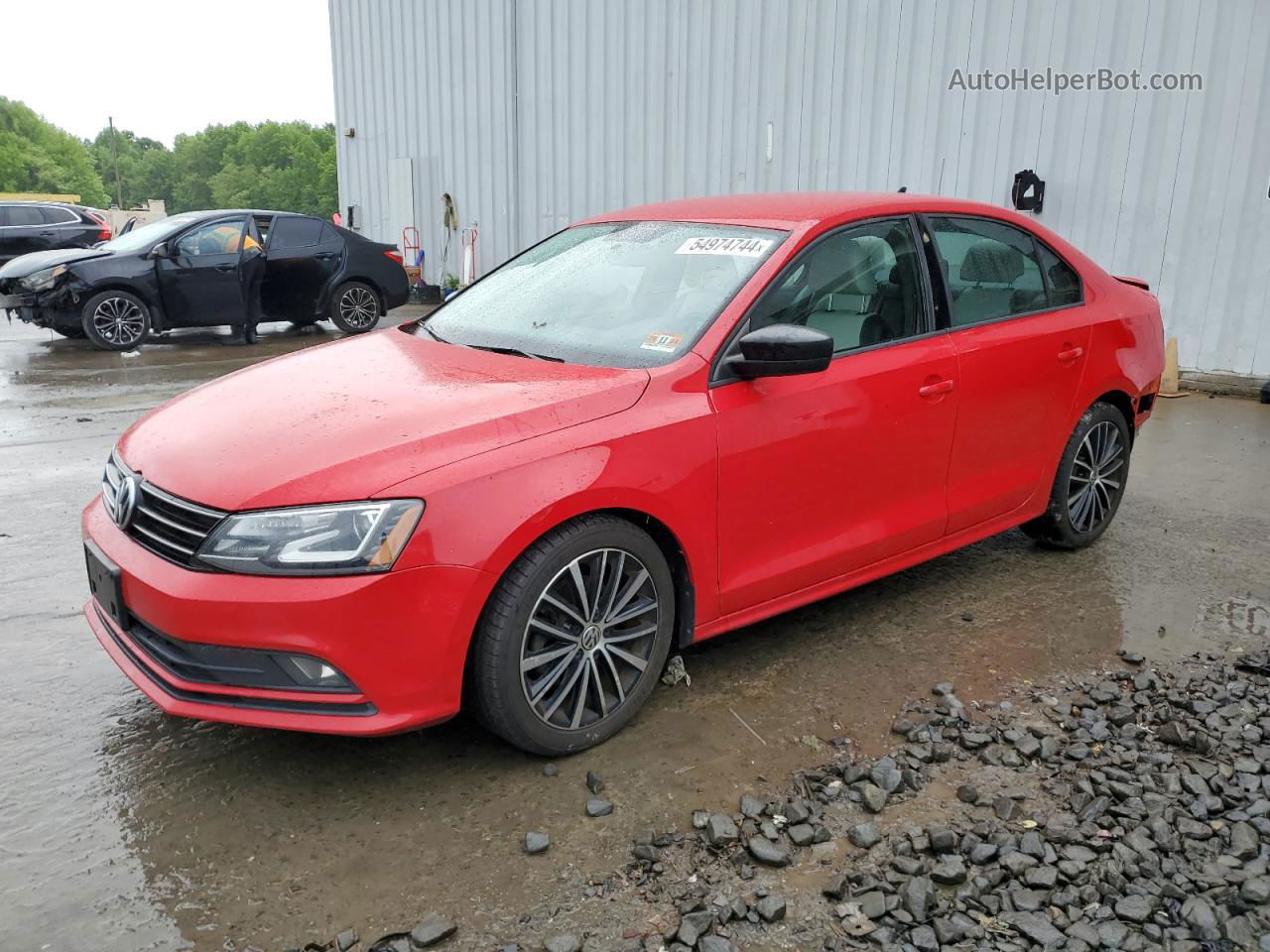 2016 Volkswagen Jetta Sport Red vin: 3VWB17AJ1GM254391