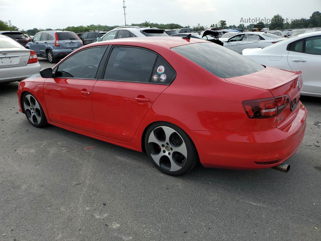 2016 Volkswagen Jetta Sport Red vin: 3VWB17AJ1GM352692