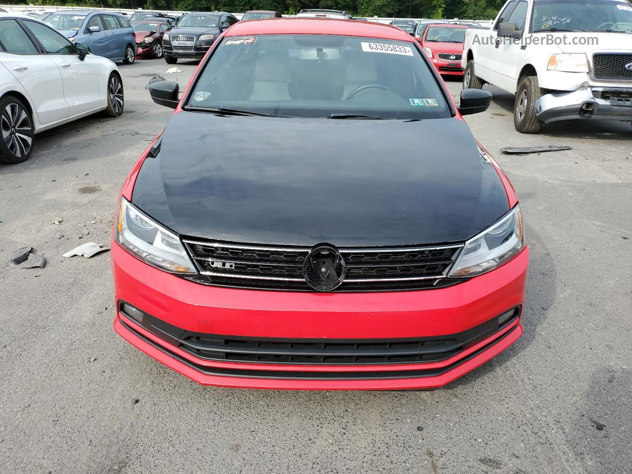 2016 Volkswagen Jetta Sport Красный vin: 3VWB17AJ1GM352692