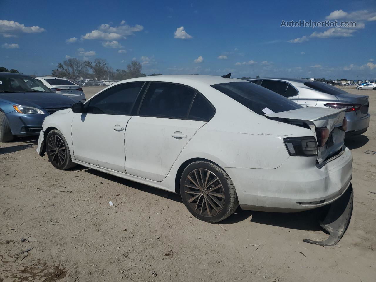 2016 Volkswagen Jetta Sport White vin: 3VWB17AJ6GM414989