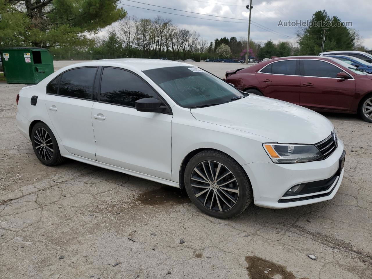 2016 Volkswagen Jetta Sport White vin: 3VWB17AJXGM287096