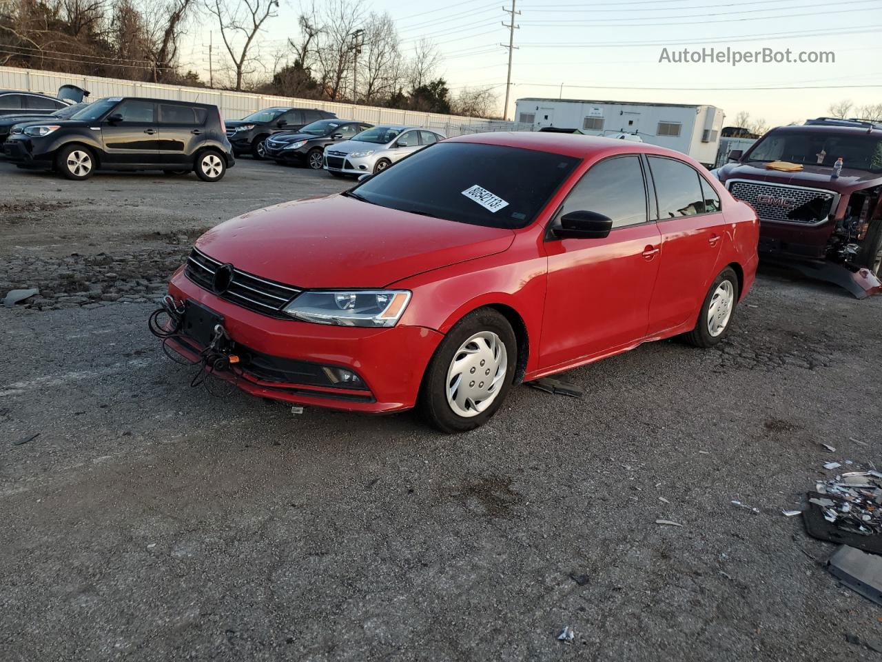 2016 Volkswagen Jetta Sport Red vin: 3VWB17AJXGM340850