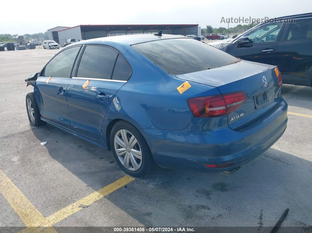 2017 Volkswagen Jetta 1.4t Se Blue vin: 3VWB67AJ5HM334196