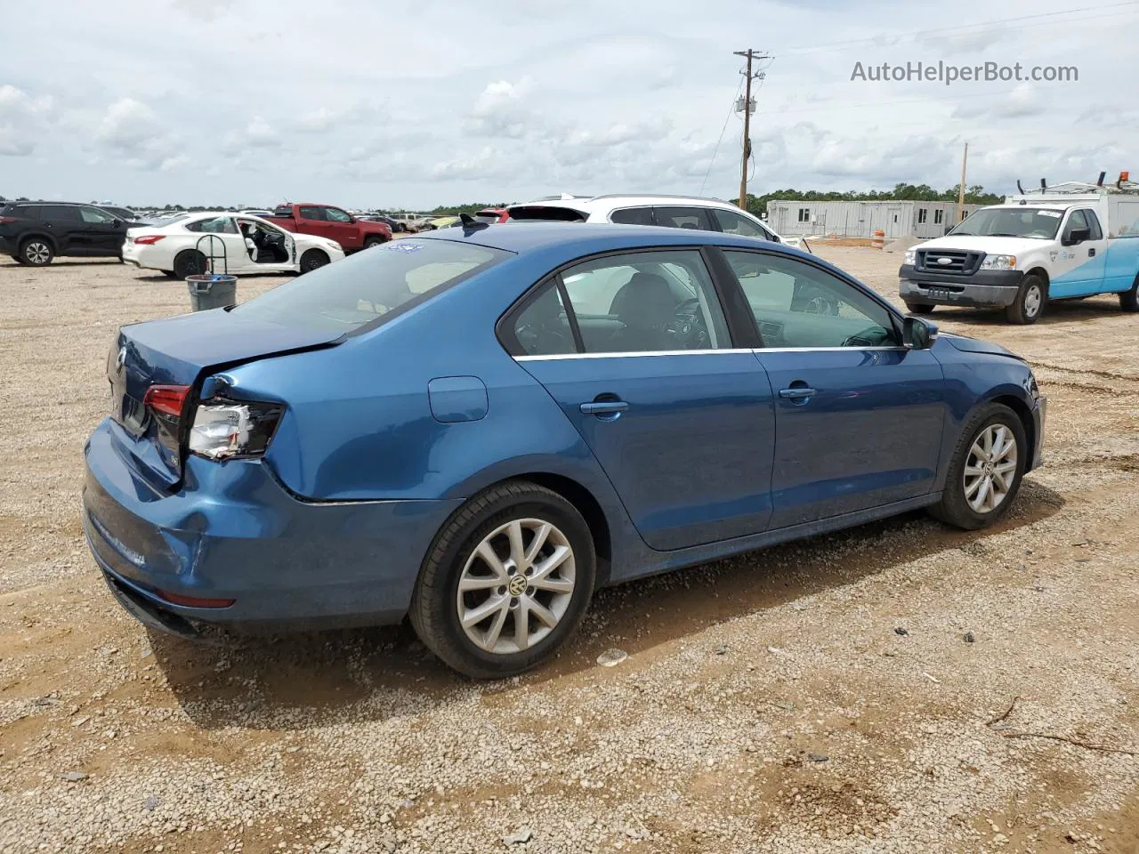 2017 Volkswagen Jetta Se Blue vin: 3VWB67AJ5HM342282