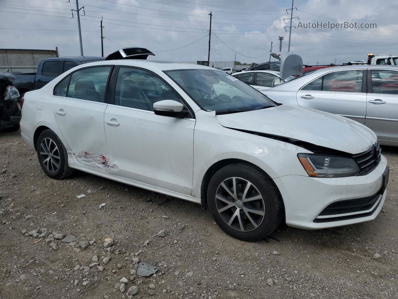 2018 Volkswagen Jetta Se White vin: 3VWB67AJ5JM223766