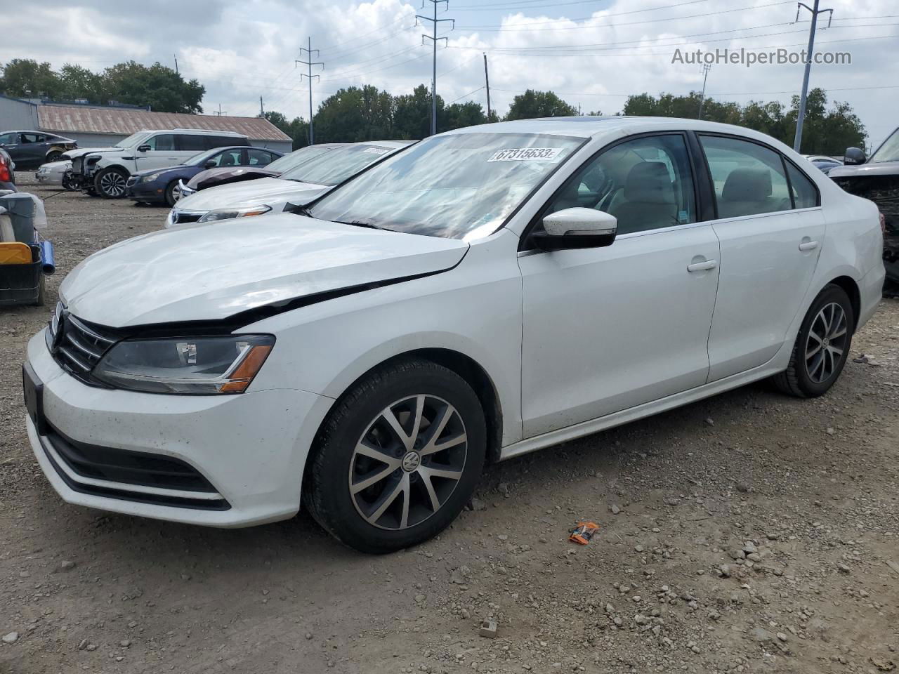 2018 Volkswagen Jetta Se White vin: 3VWB67AJ5JM223766