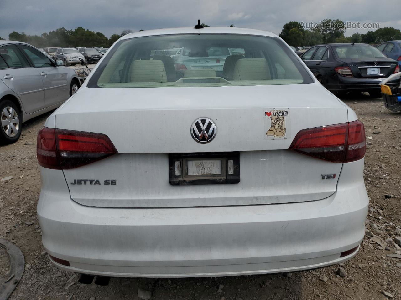 2018 Volkswagen Jetta Se White vin: 3VWB67AJ5JM223766