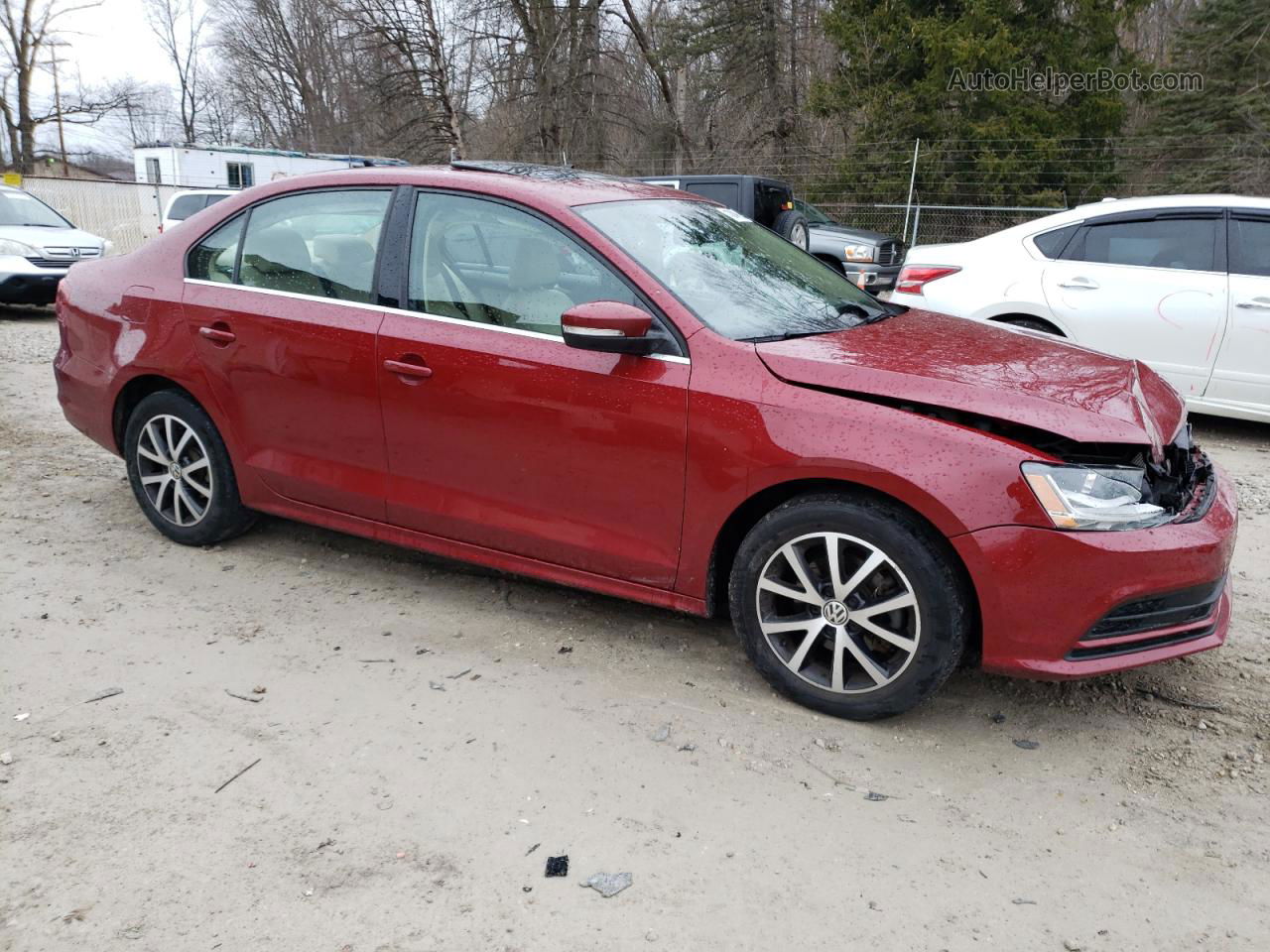 2017 Volkswagen Jetta Se Red vin: 3VWB67AJ7HM261641