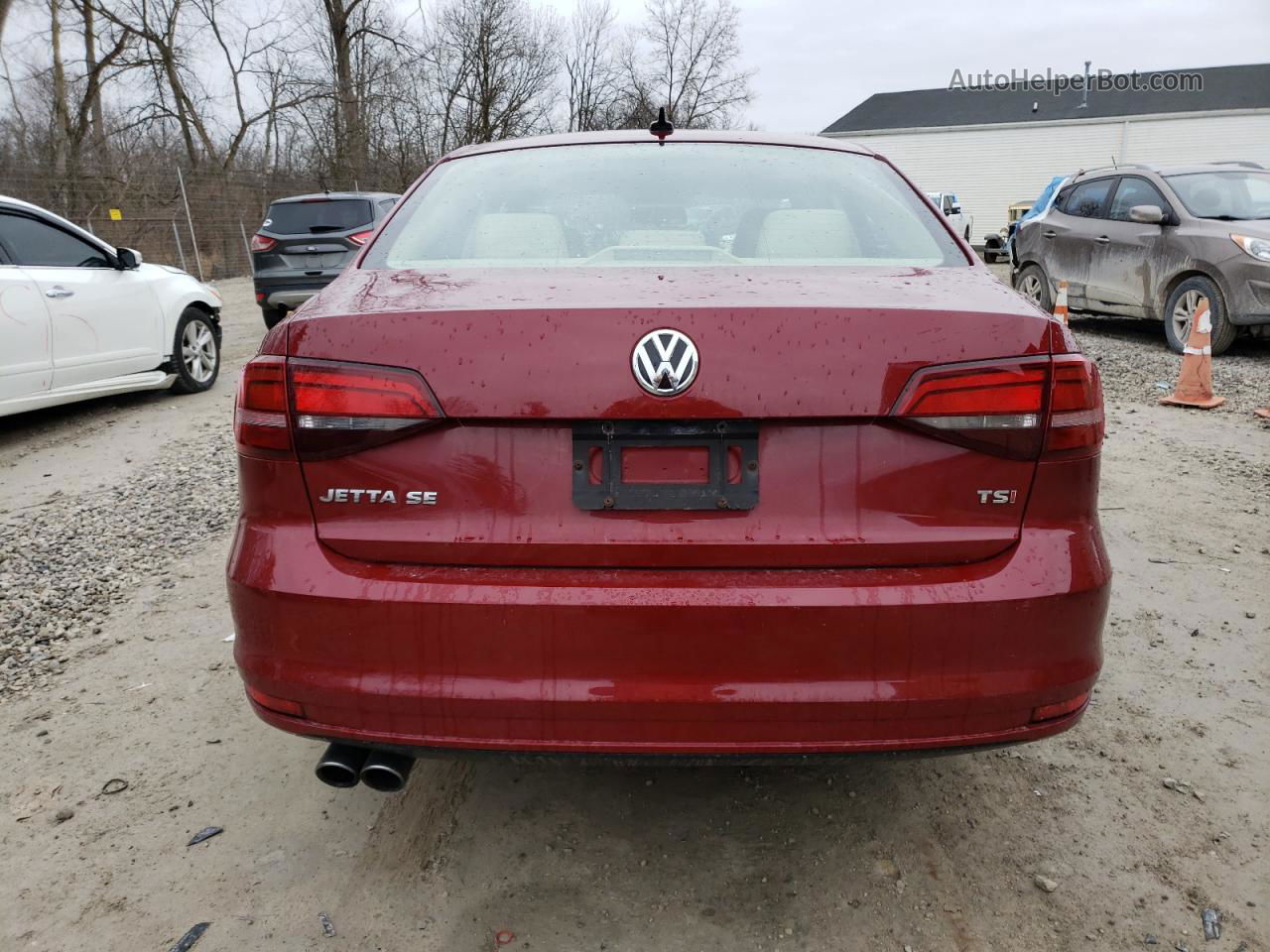 2017 Volkswagen Jetta Se Red vin: 3VWB67AJ7HM261641