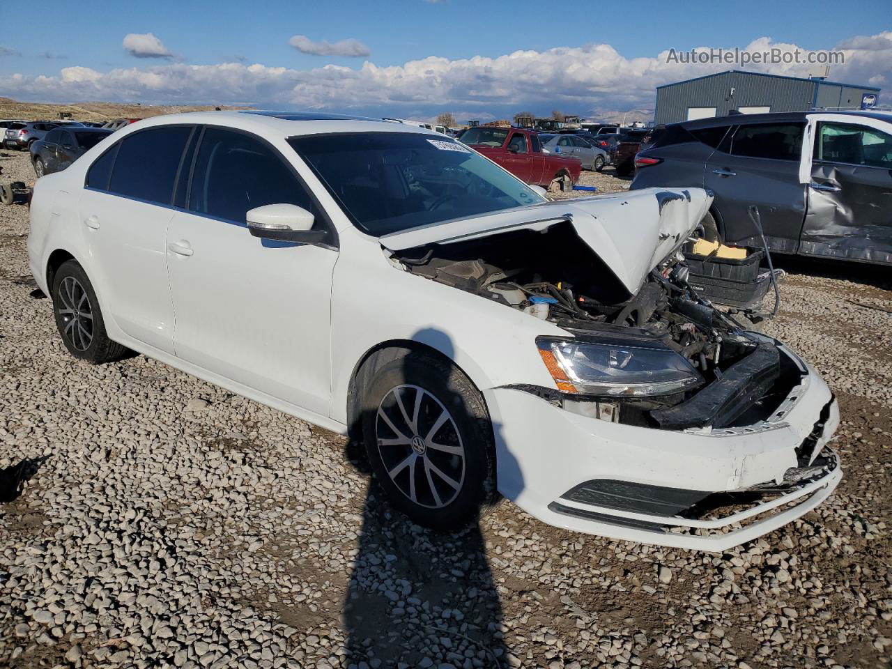 2017 Volkswagen Jetta Se White vin: 3VWB67AJ7HM332207