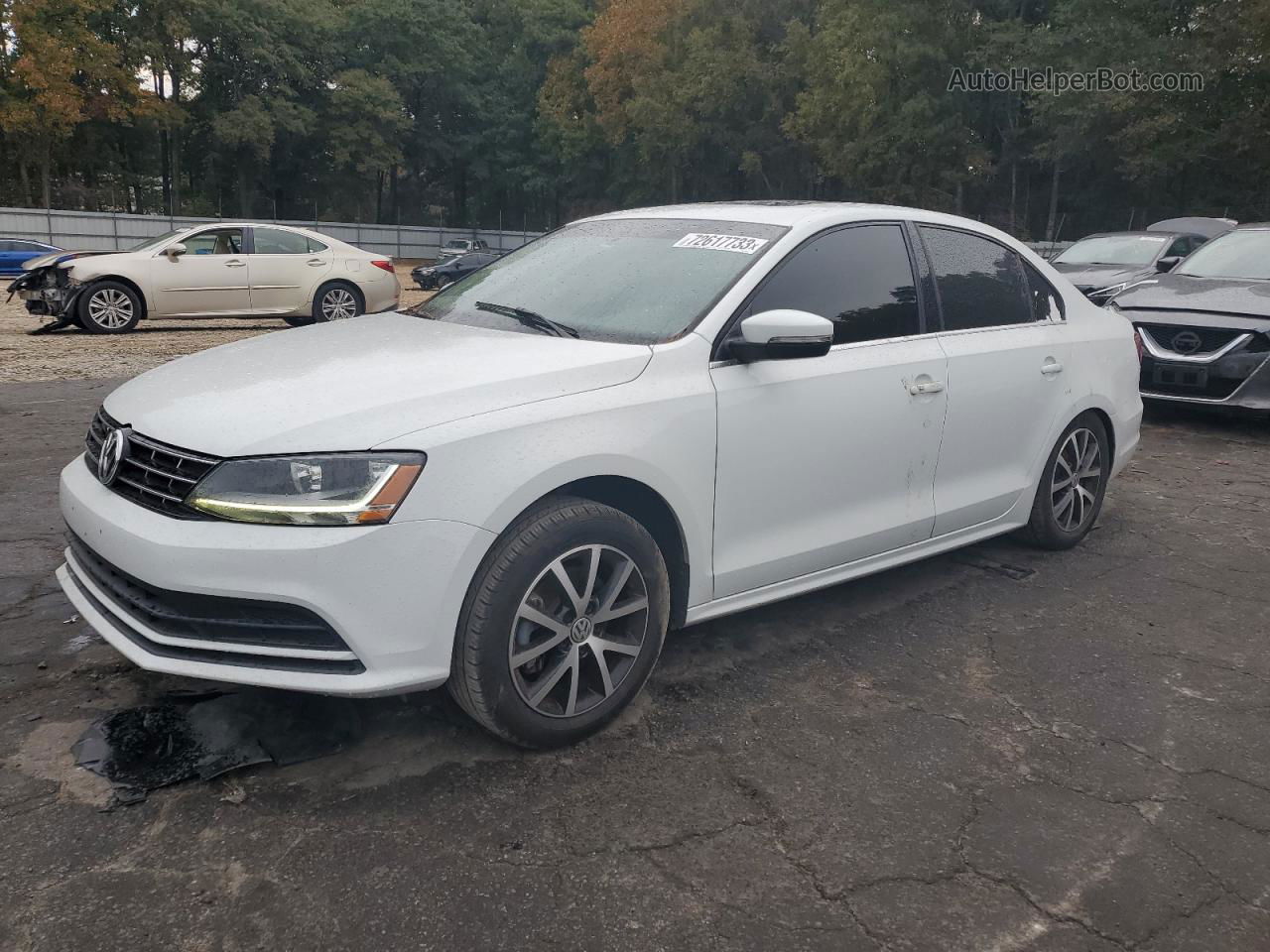 2018 Volkswagen Jetta Se White vin: 3VWB67AJ7JM229794