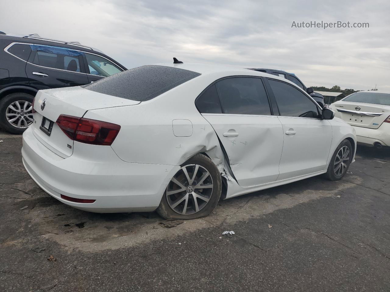 2018 Volkswagen Jetta Se White vin: 3VWB67AJ7JM229794