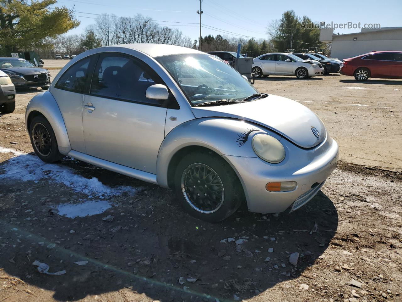 1999 Volkswagen New Beetle Gl Silver vin: 3VWBA21C1XM470701