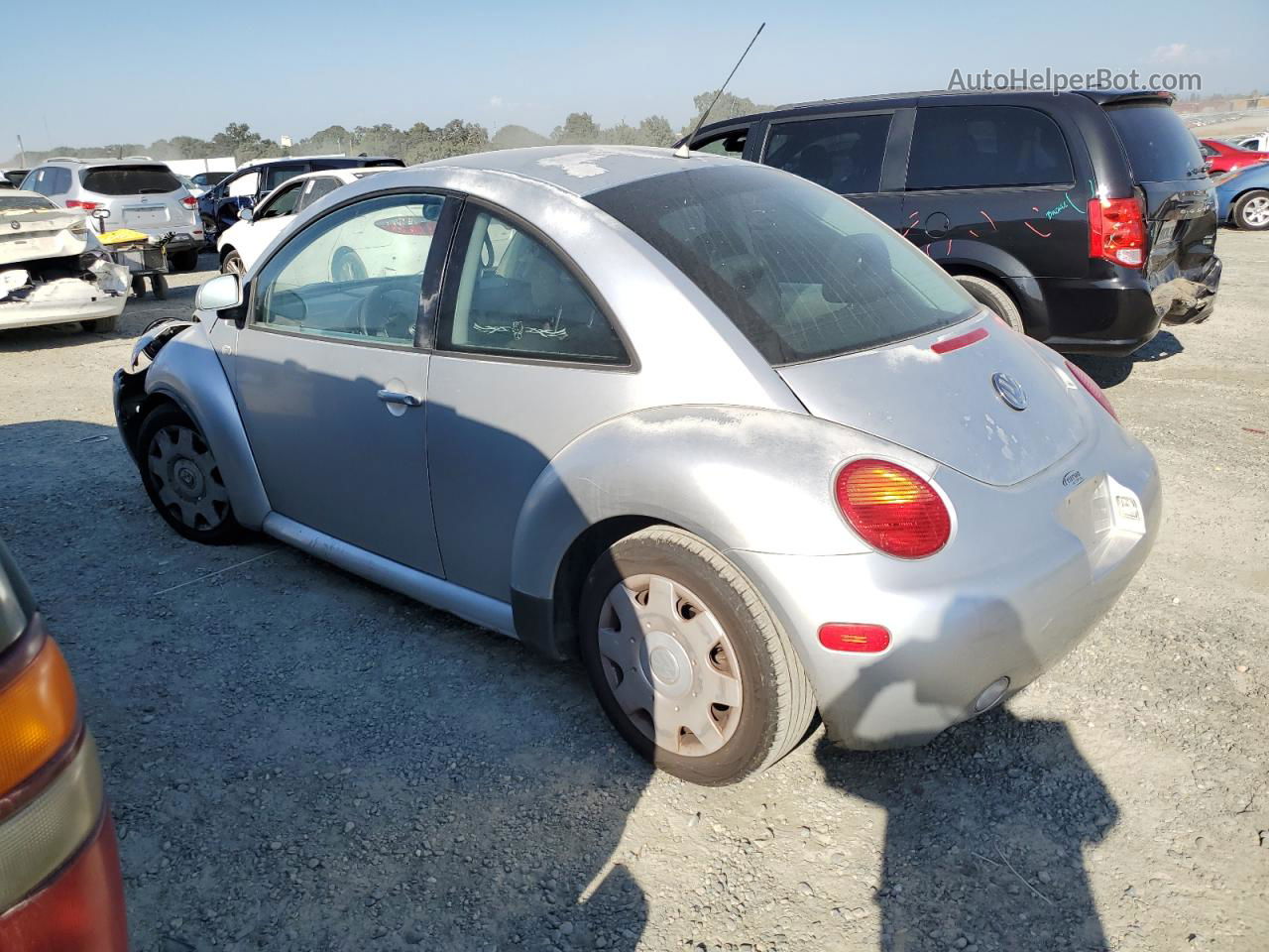 1999 Volkswagen New Beetle Gl Silver vin: 3VWBA21C5XM425213