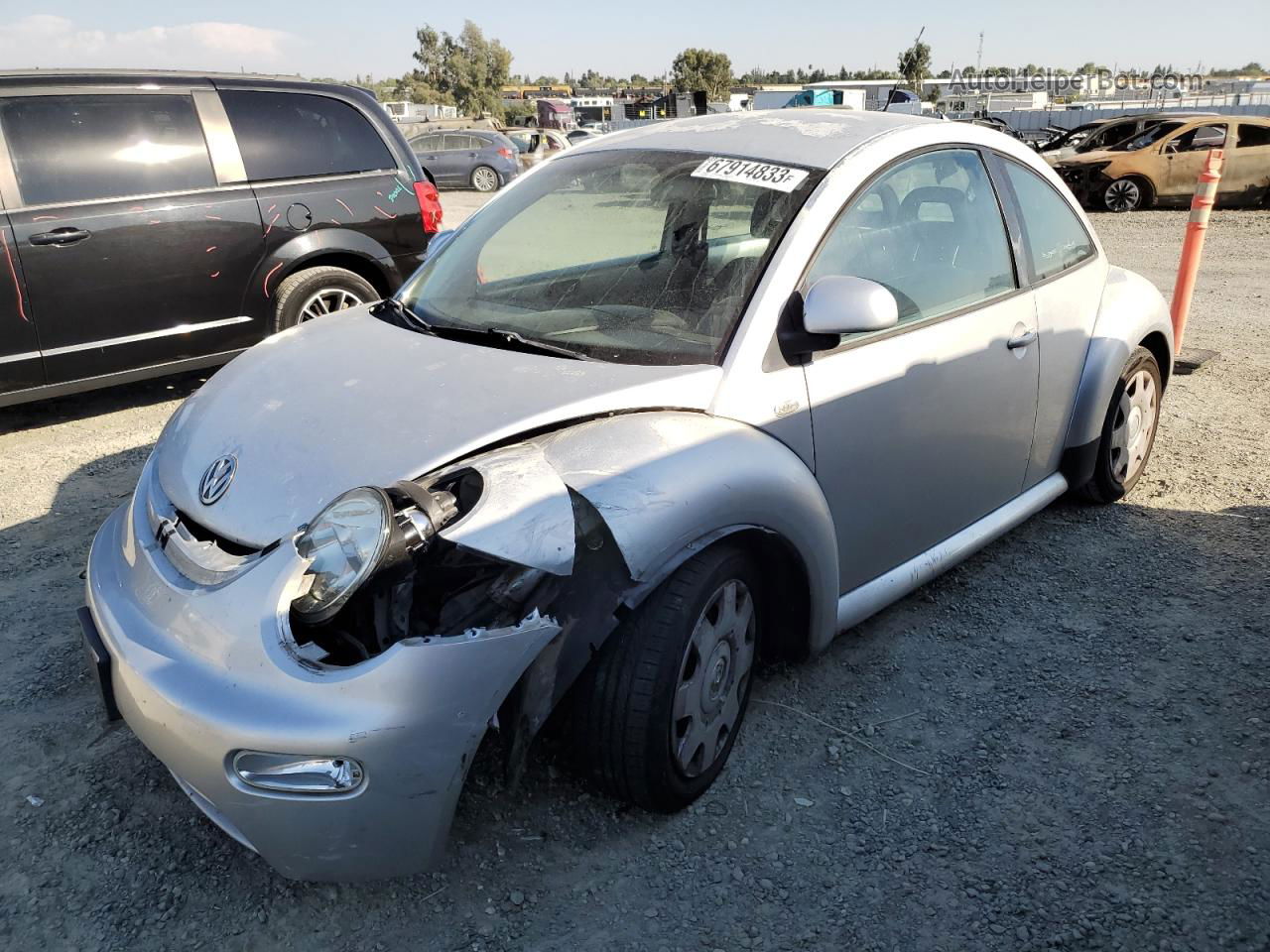 1999 Volkswagen New Beetle Gl Silver vin: 3VWBA21C5XM425213