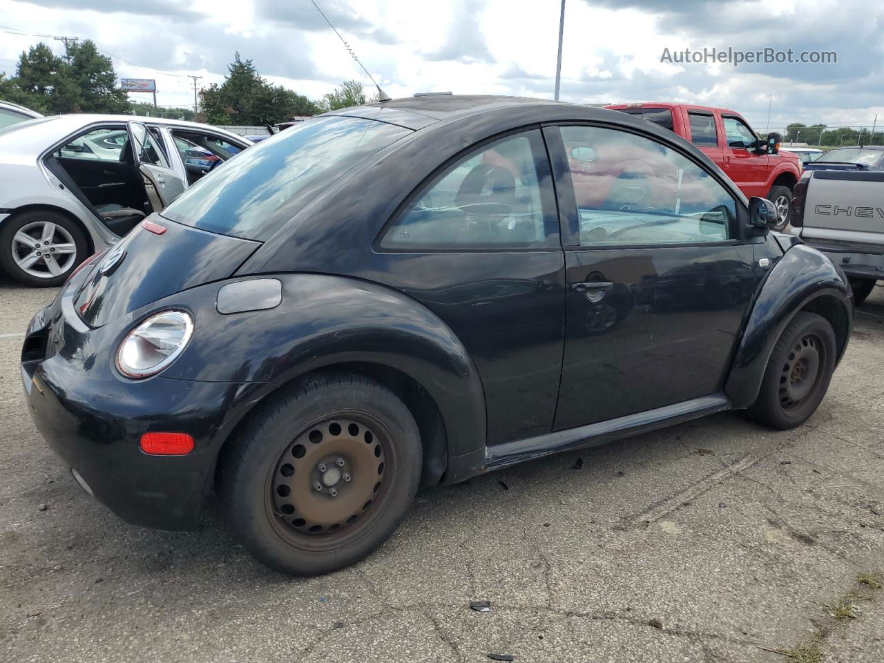 1999 Volkswagen New Beetle Gl Black vin: 3VWBA21C8XM451658