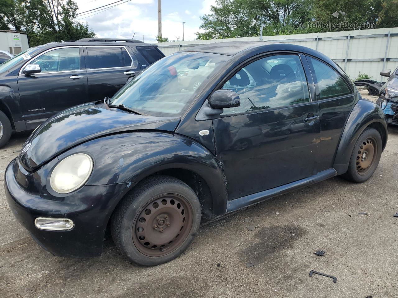 1999 Volkswagen New Beetle Gl Black vin: 3VWBA21C8XM451658