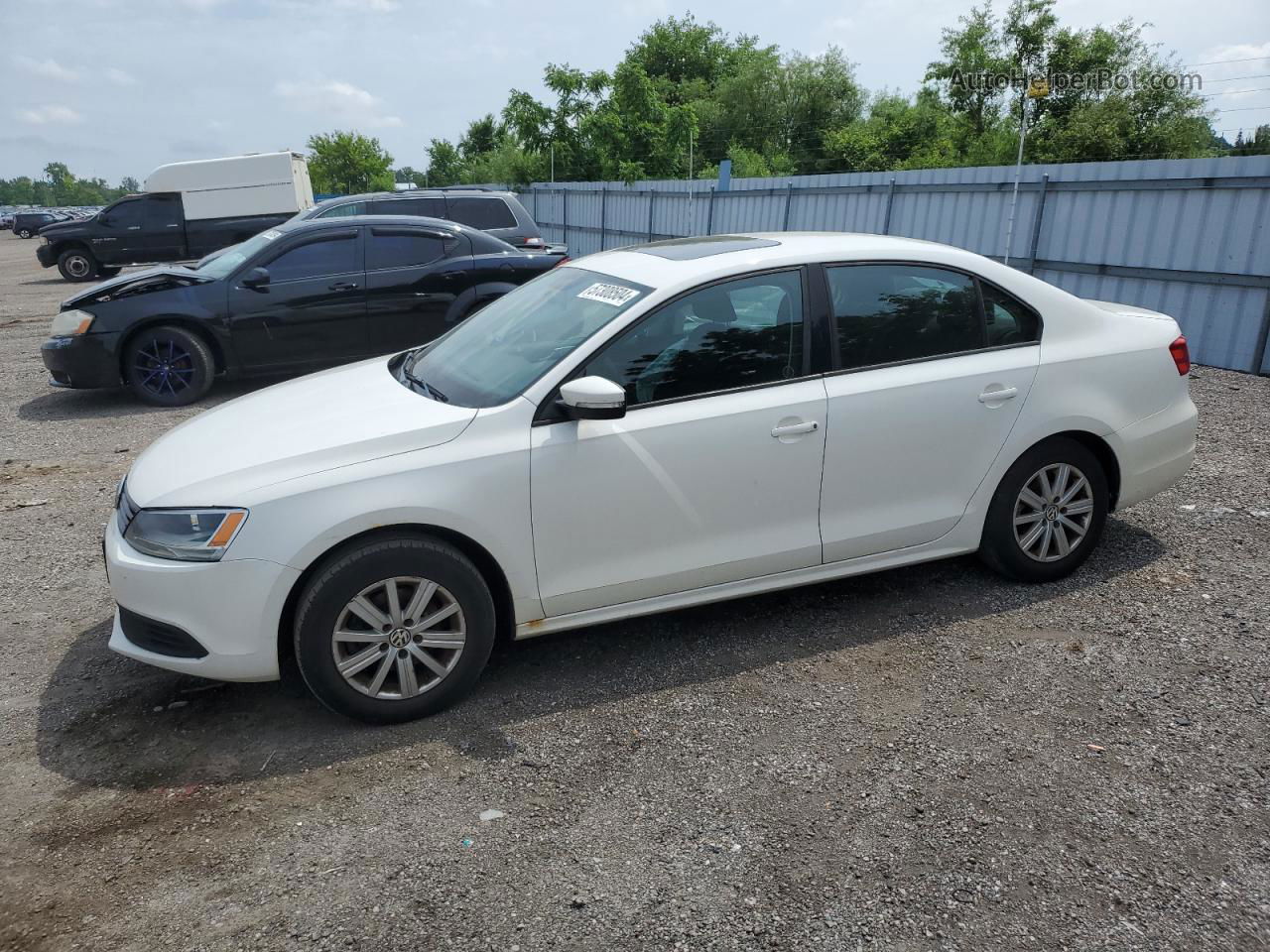 2013 Volkswagen Jetta Comfortline White vin: 3VWBK7AJ6DM413575