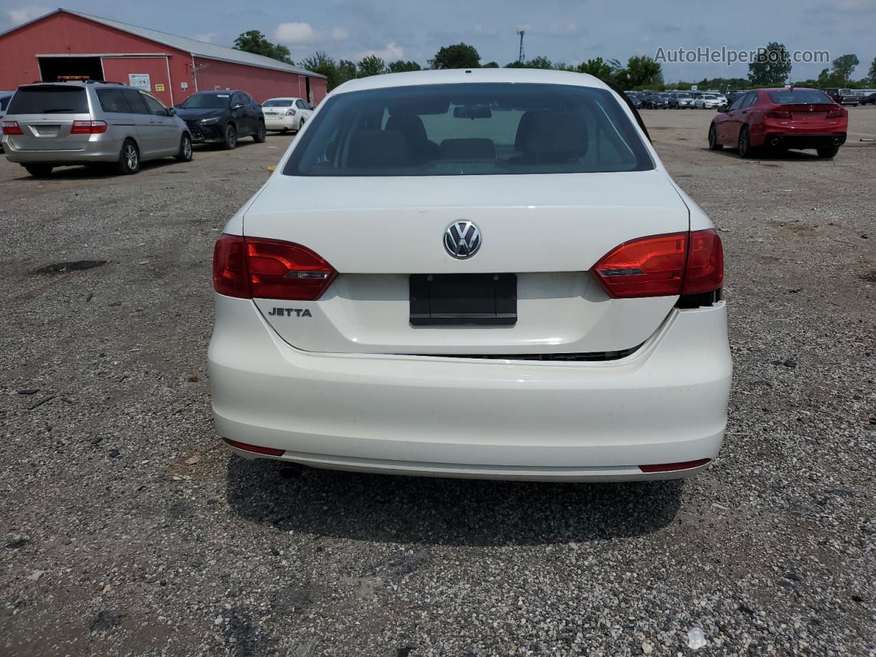 2013 Volkswagen Jetta Comfortline White vin: 3VWBK7AJ6DM413575