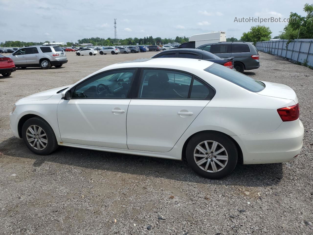 2013 Volkswagen Jetta Comfortline White vin: 3VWBK7AJ6DM413575