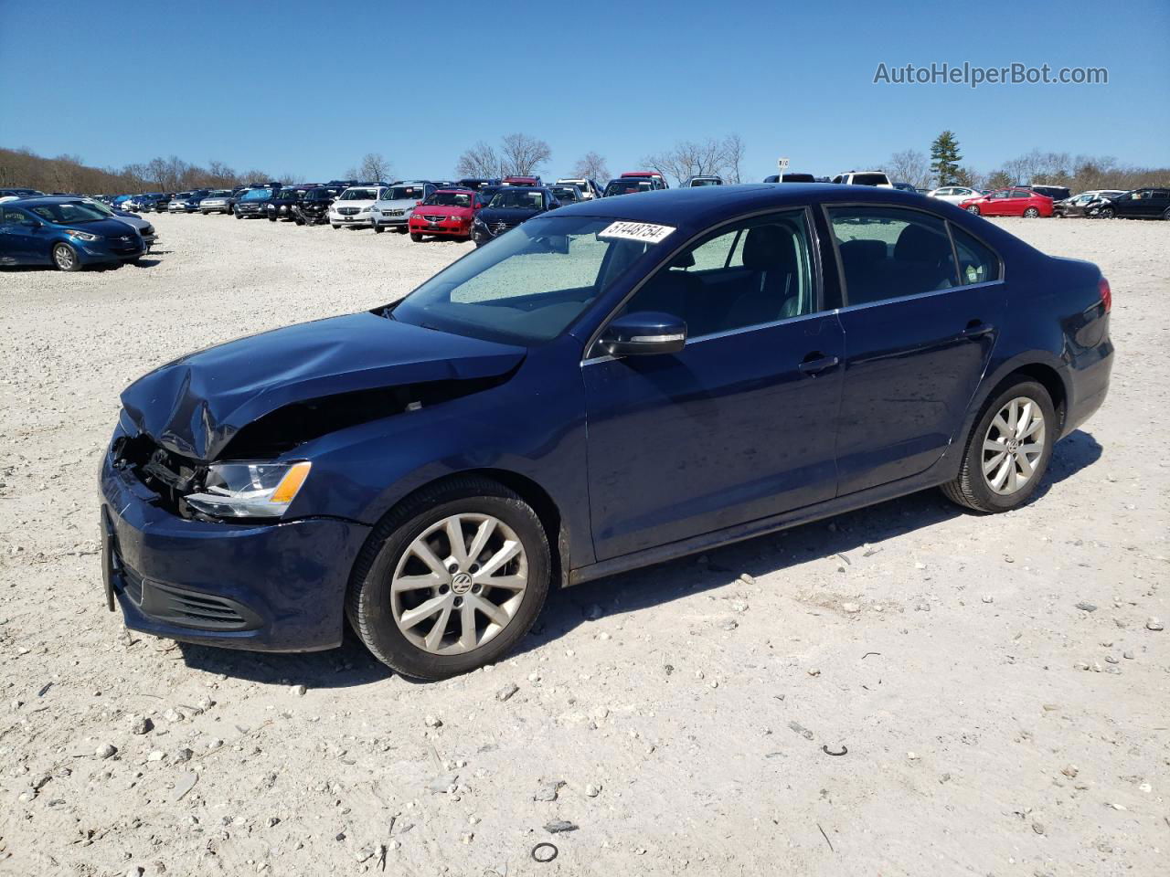 2013 Volkswagen Jetta Se Blue vin: 3VWBP7AJ0DM415923