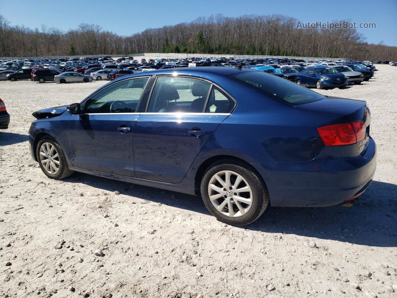 2013 Volkswagen Jetta Se Blue vin: 3VWBP7AJ0DM415923