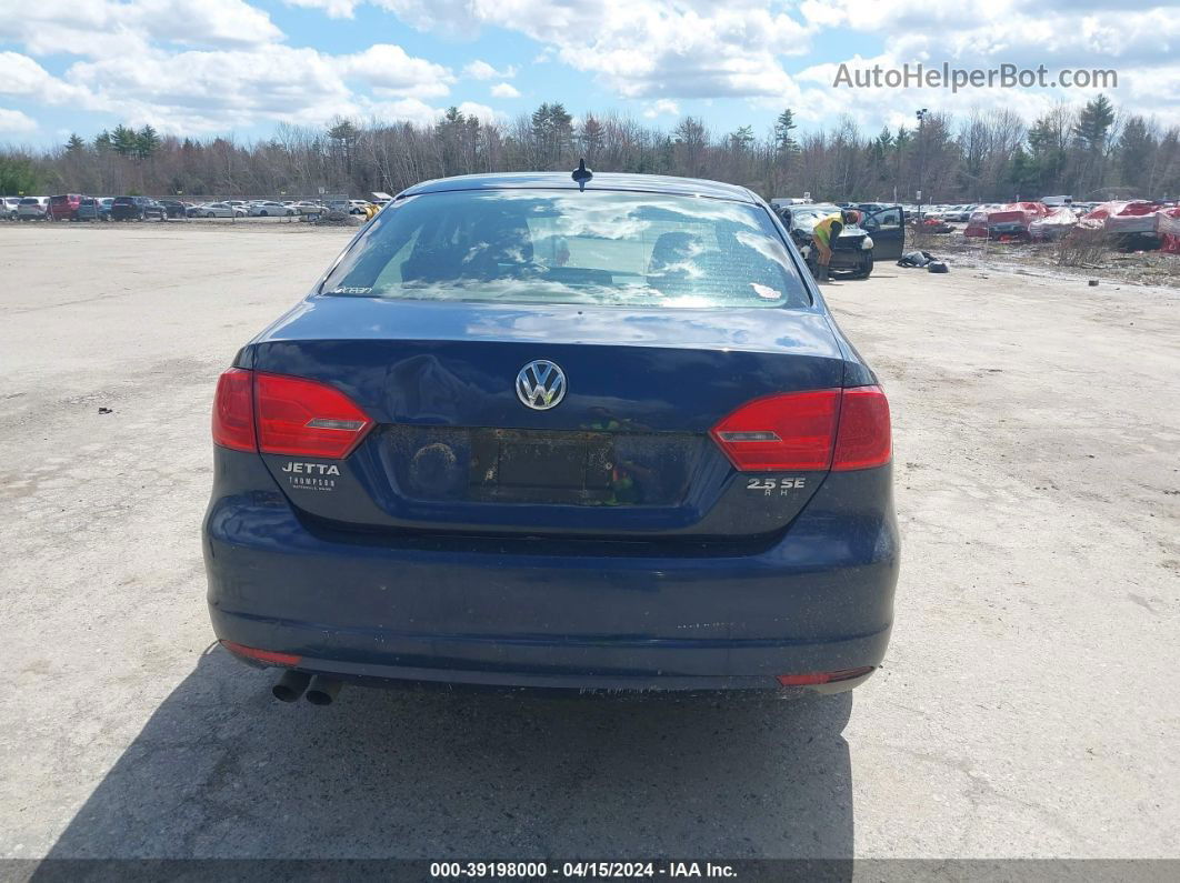 2012 Volkswagen Jetta 2.5l Se Blue vin: 3VWBP7AJ1CM302903